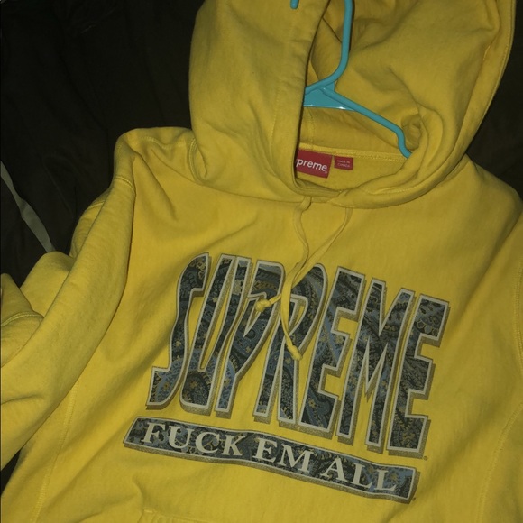 Supreme Other - Supreme Fck Em All paisley hoodie on sale